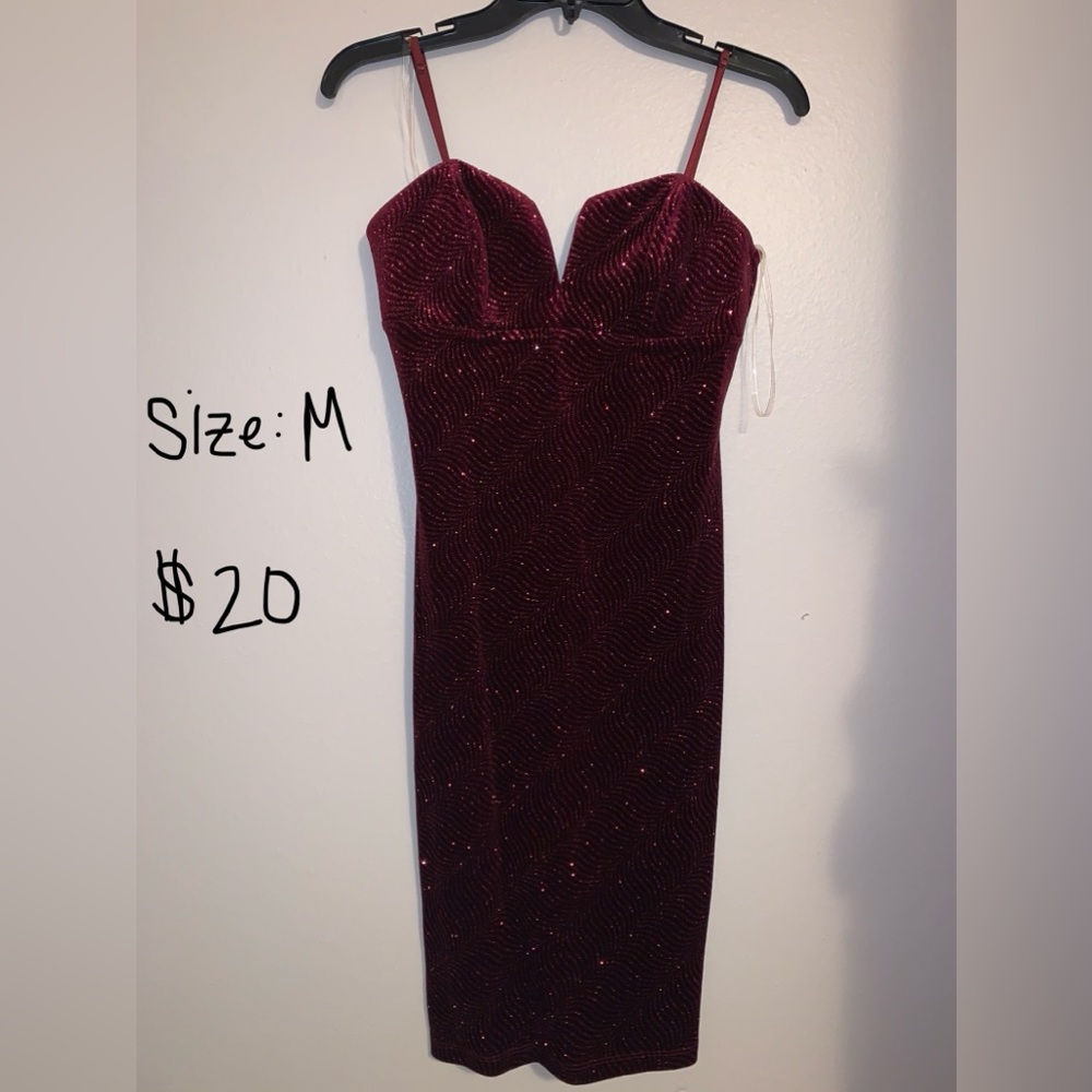 Elegant Burgundy Dress